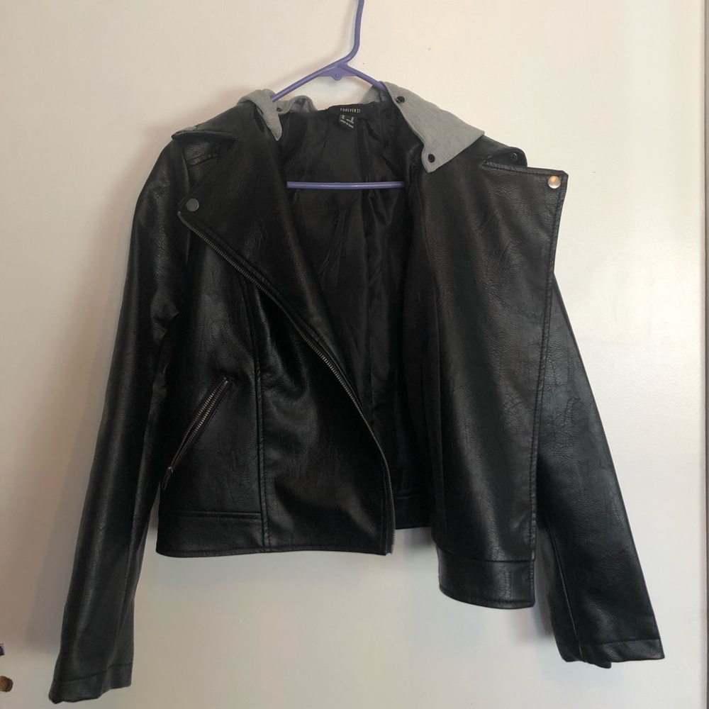 FAUX LEATHER JACKET